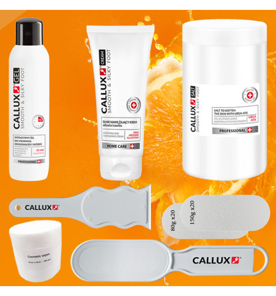 Soin anti-callosités kit pro 2 Avec Sel Fresh Orange 1kg